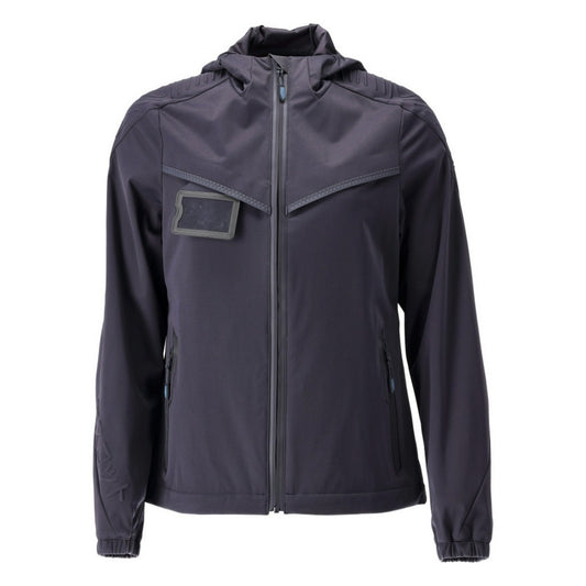 Dark Navy - Front - Mascot Womens-Ladies Customised Stretch Hooded Jacket
