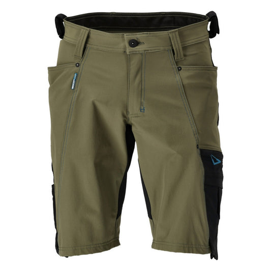 Moss Green-Black - Front - Mascot Mens Advanced Work Shorts
