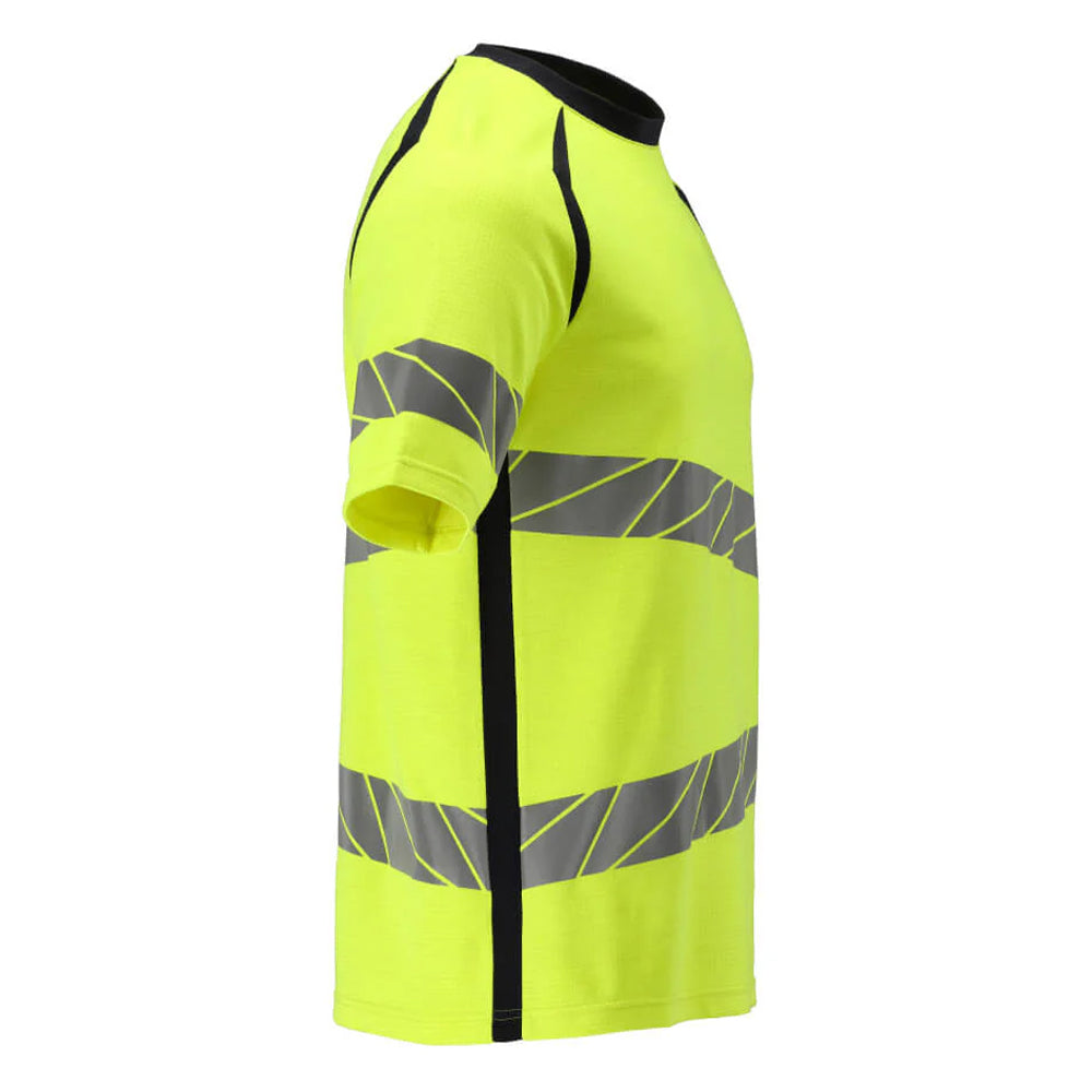 Yellow-Dark Navy - Lifestyle - Mascot Mens Accelerate Multisafe Safety T-Shirt