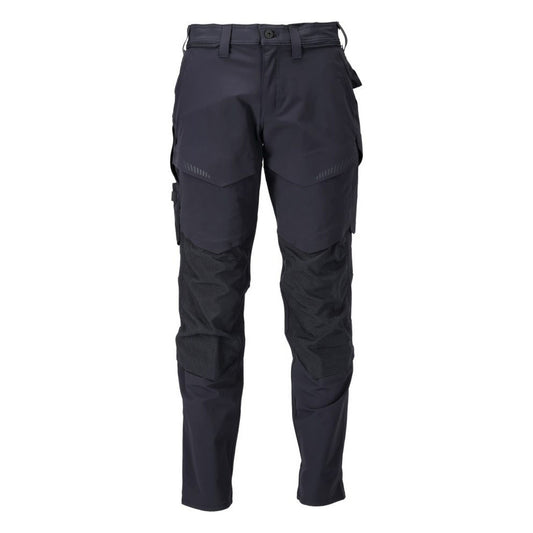 Dark Navy - Front - Mascot Mens Customised Knee Pad Pockets Fitted Trousers