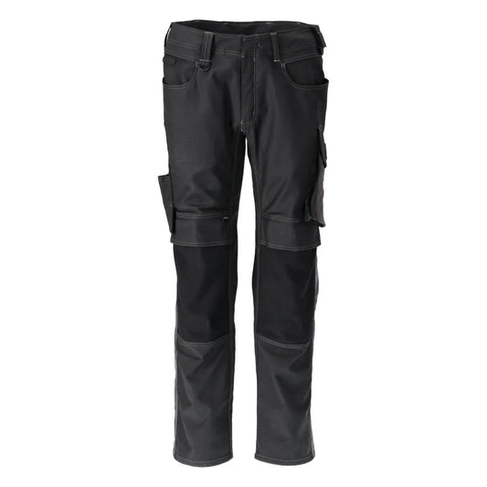 Black-Dark Anthracite - Front - Mascot Mens Unique Knee Pad Pockets Work Trousers