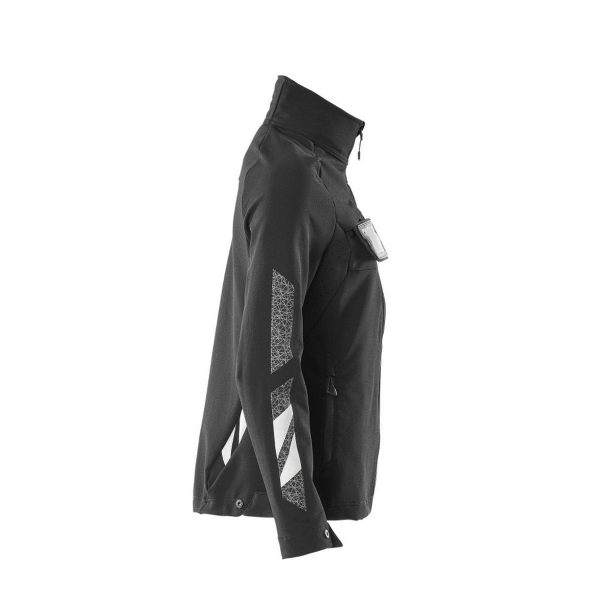 Black - Lifestyle - Mascot Womens-Ladies Accelerate Plain Stretch Lightweight Jacket