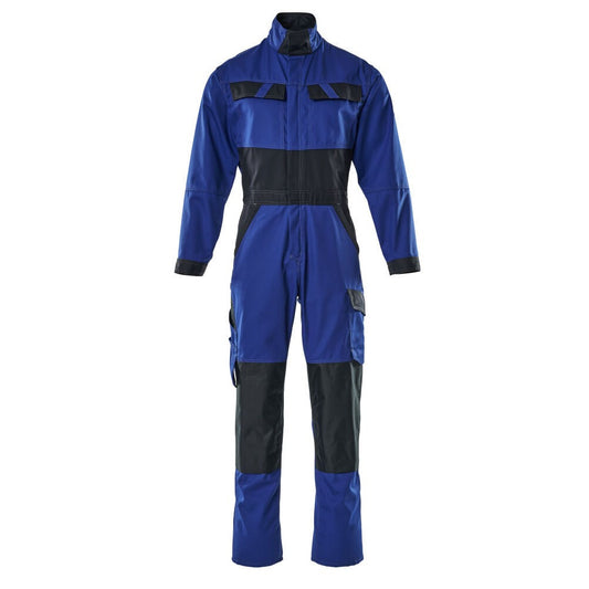 Royal Blue-Dark Navy - Front - Mascot Mens Wallan Light Knee Pad Pockets Boiler Suit