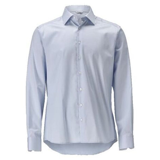Light Blue - Front - Mascot Mens Frontline Poplin Slim Shirt