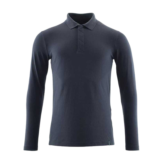 Dark Navy - Front - Mascot Mens Crossover Long-Sleeved Polo Shirt