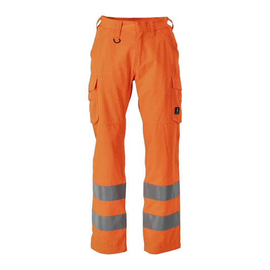 Hi Vis Orange - Front - Mascot Mens Safe Light Hi-Vis Work Trousers
