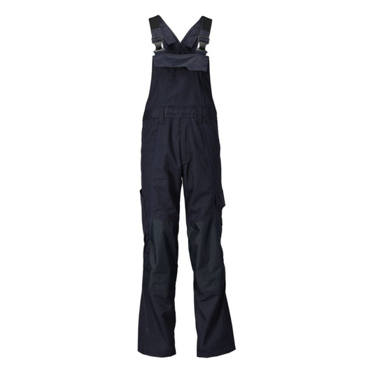 Dark Navy - Front - Mascot Mens Accelerate Knee Pad Pockets Bib And Brace Trouser
