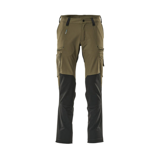 Moss Green-Black - Front - Mascot Mens Advanced Work Trousers