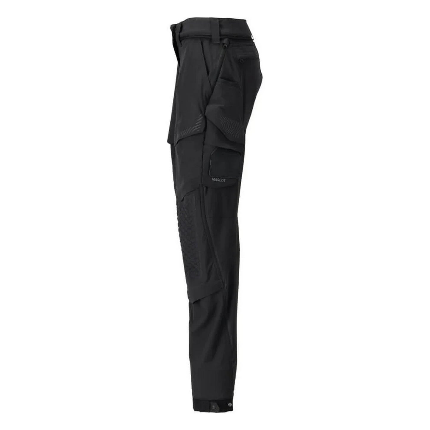 Black - Lifestyle - Mascot Mens Customized Recycled Knee Pad Pockets Fitted Work Trousers