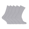 Grey - Front - Mens Plain Sports Socks (Pack Of 5)