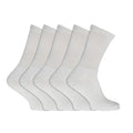White - Front - Mens Plain Sports Socks (Pack Of 5)