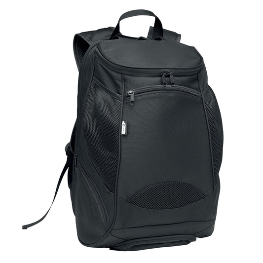 Black - Front - MidOcean Olympic RPET Sports Multi-Functional Rucksack