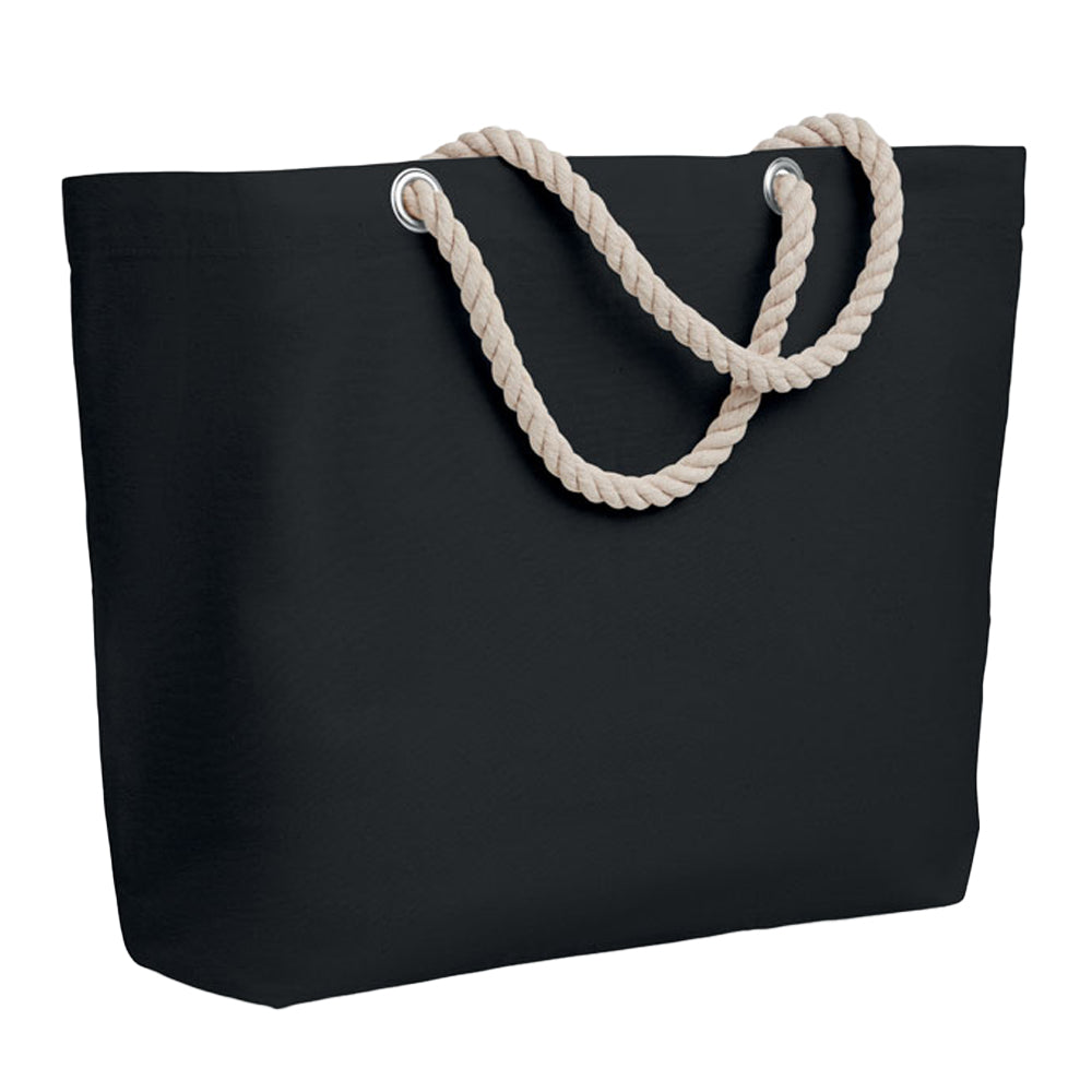 Black - Back - MidOcean Menorca Beach Shopper Bag