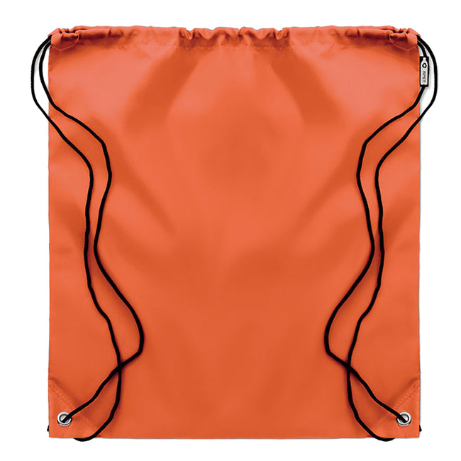 Orange - Back - MidOcean Shooppet RPET 190T Drawstring Bag