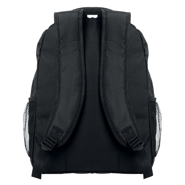 Black - Back - MidOcean Puter - Topper Plain RPET Laptop Backpack