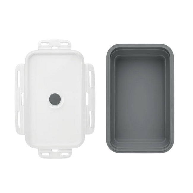 Stone Grey - Lifestyle - MidOcean Kolapso Silicone Collapsible Lunch Box