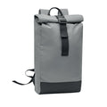 Matt Silver - Front - MidOcean Bright Rollpack Roll Top Reflective Backpack