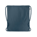 Blue - Back - MidOcean Yuki Organic Cotton Drawstring Bag