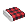Red - Side - MidOcean Shermatt RPET Checked Picnic Blanket
