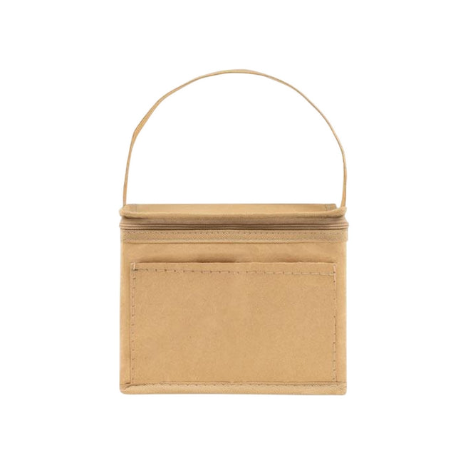 Beige - Back - MidOcean Papercool Woven Cooler Bag