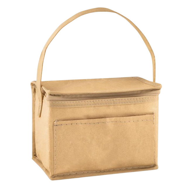 Beige - Front - MidOcean Papercool Woven Cooler Bag