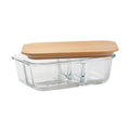 Transparent - Front - MidOcean Tundra 3 Bamboo Glass Lunch Box