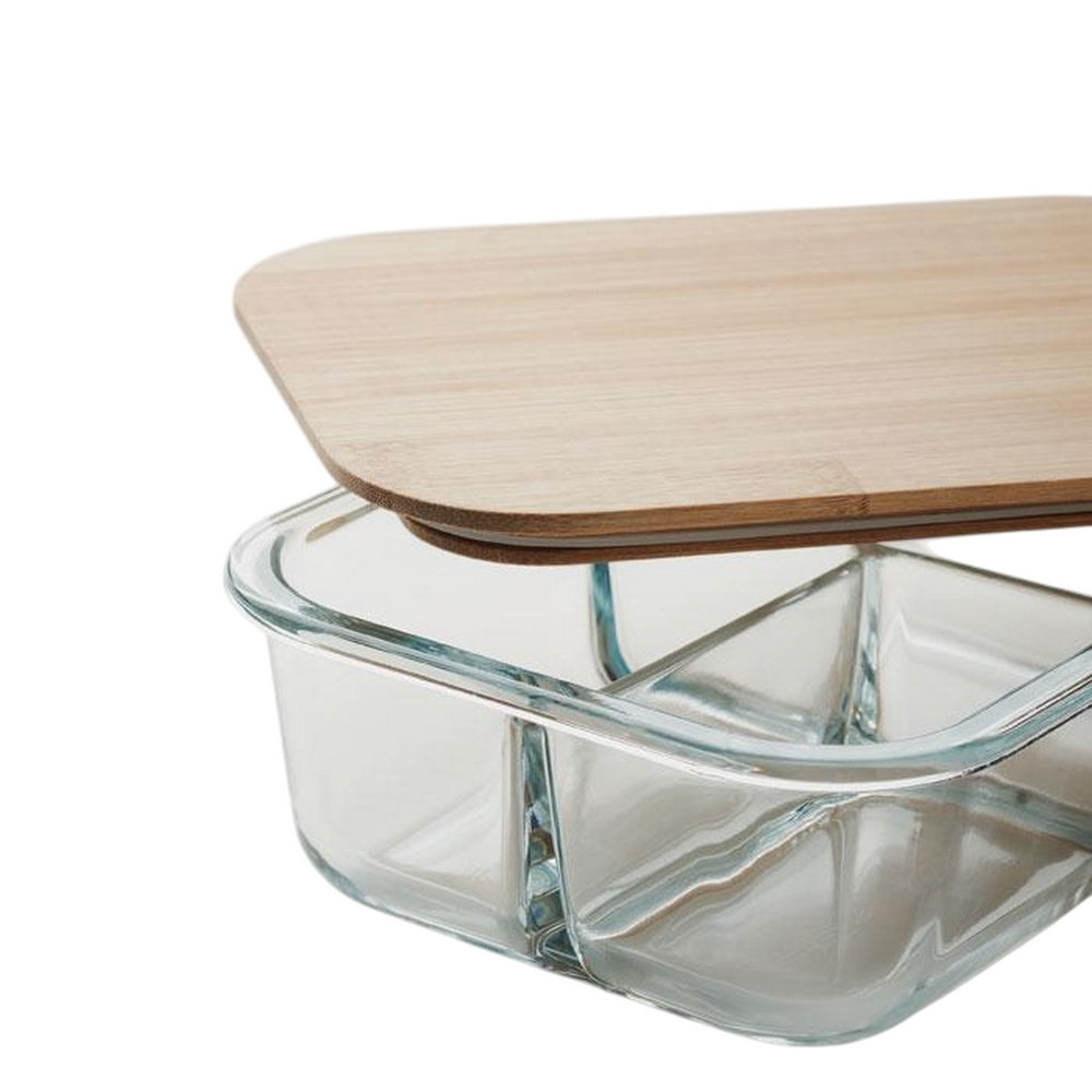 Transparent - Side - MidOcean Tundra 3 Bamboo Glass Lunch Box
