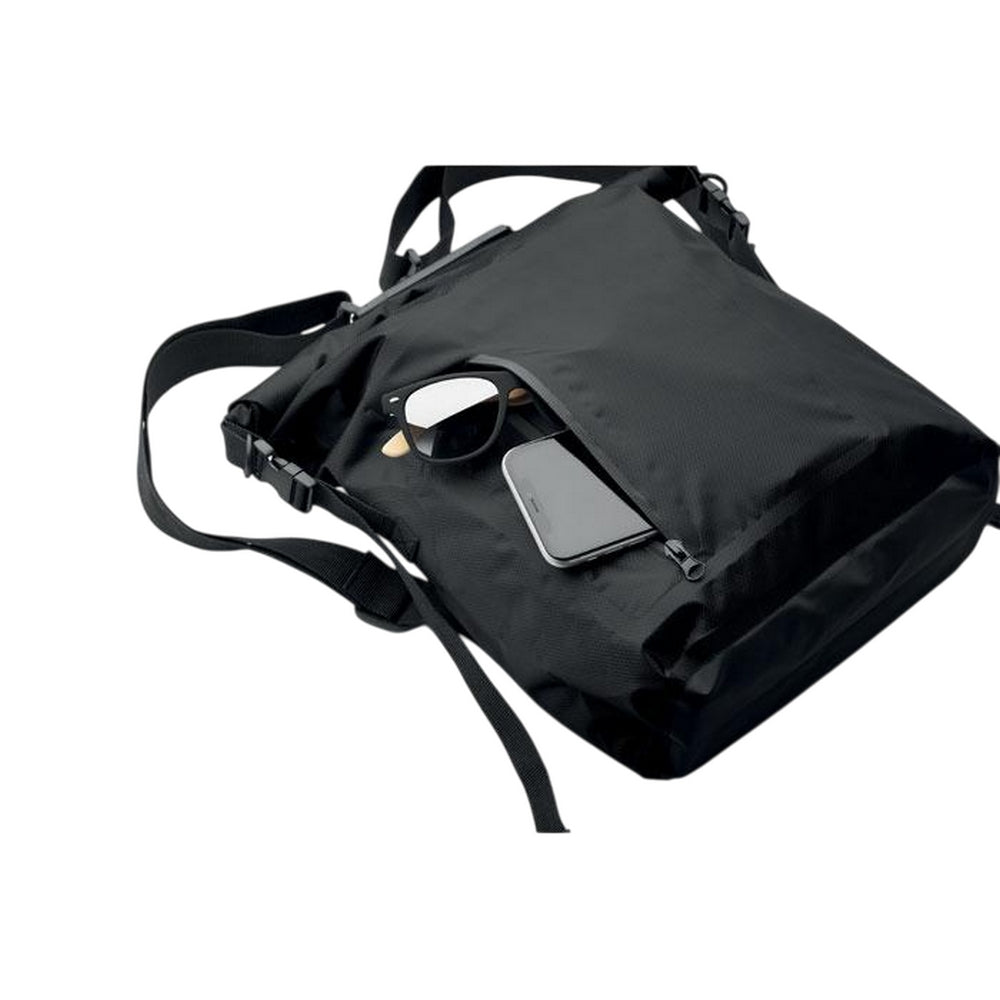 Black - Lifestyle - MidOcean Scubaroll RPET Waterproof 30L Backpack