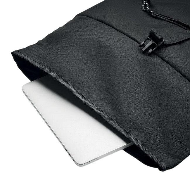 Black - Lifestyle - MidOcean Napa Roll Top RPET Backpack