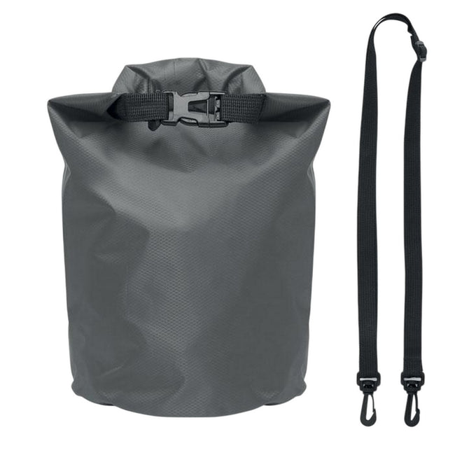 Stone Grey - Side - MidOcean Bolsaible+ RPET Waterproof 5L Bag