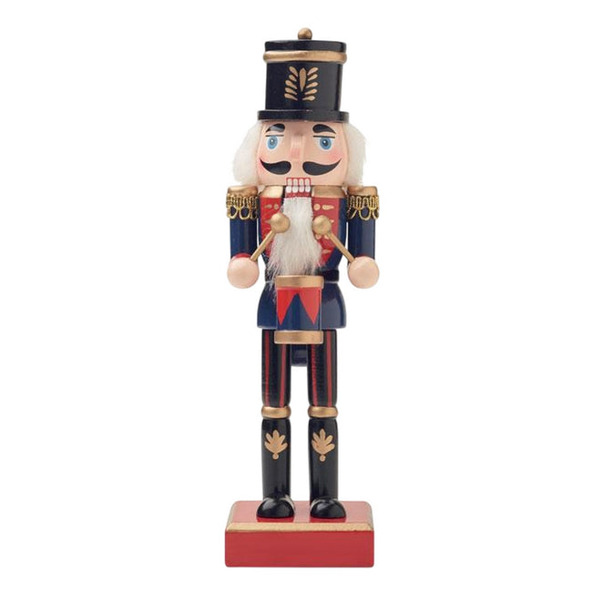 Blue - Front - MidOcean Jolly Crunch Wood Nutcracker Ornament