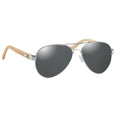 Black - Side - MidOcean Unisex Adult Honiara Bamboo Sunglasses