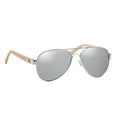 Shiny Silver - Back - MidOcean Unisex Adult Honiara Bamboo Sunglasses