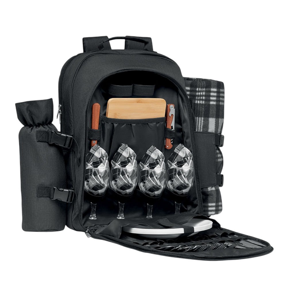 Black - Side - MidOcean Duin Picnic Backpack