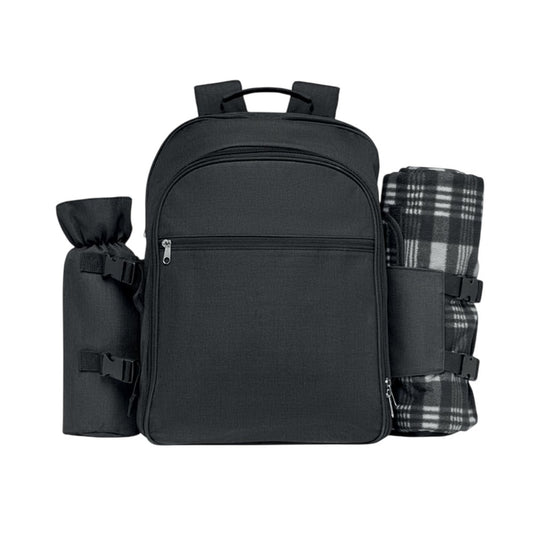 Black - Front - MidOcean Duin Picnic Backpack