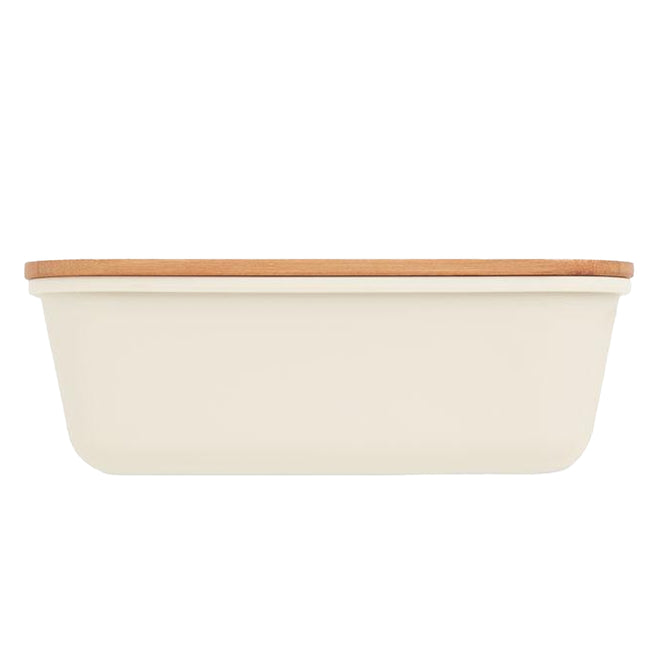 Beige - Back - MidOcean Thursday Bamboo 1L Lunch Box