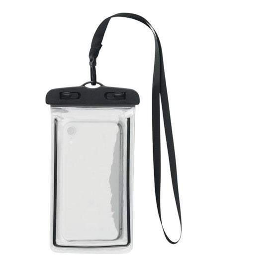 Black-Transparent - Front - MidOcean Smag Large Waterproof Lanyard Pouch