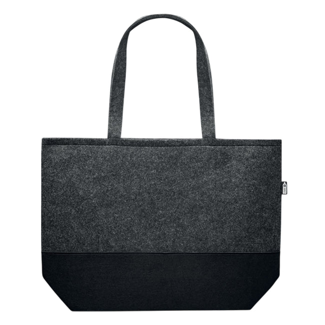 Stone Grey - Front - MidOcean Duo Indico RPET Felt Shopper Bag