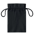 Black - Back - MidOcean Taske Cotton Drawstring Bag