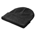 Black - Back - MidOcean Unisex Adult Knitted Cuffed Beanie