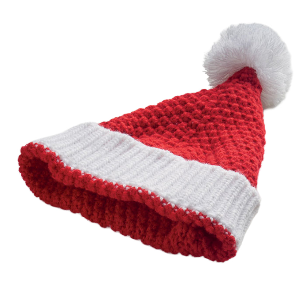 Red - Side - MidOcean Auriga Knitted Christmas Beanie