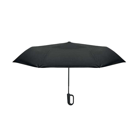 Black - Front - MidOcean UMKRAB Windproof Folding Umbrella