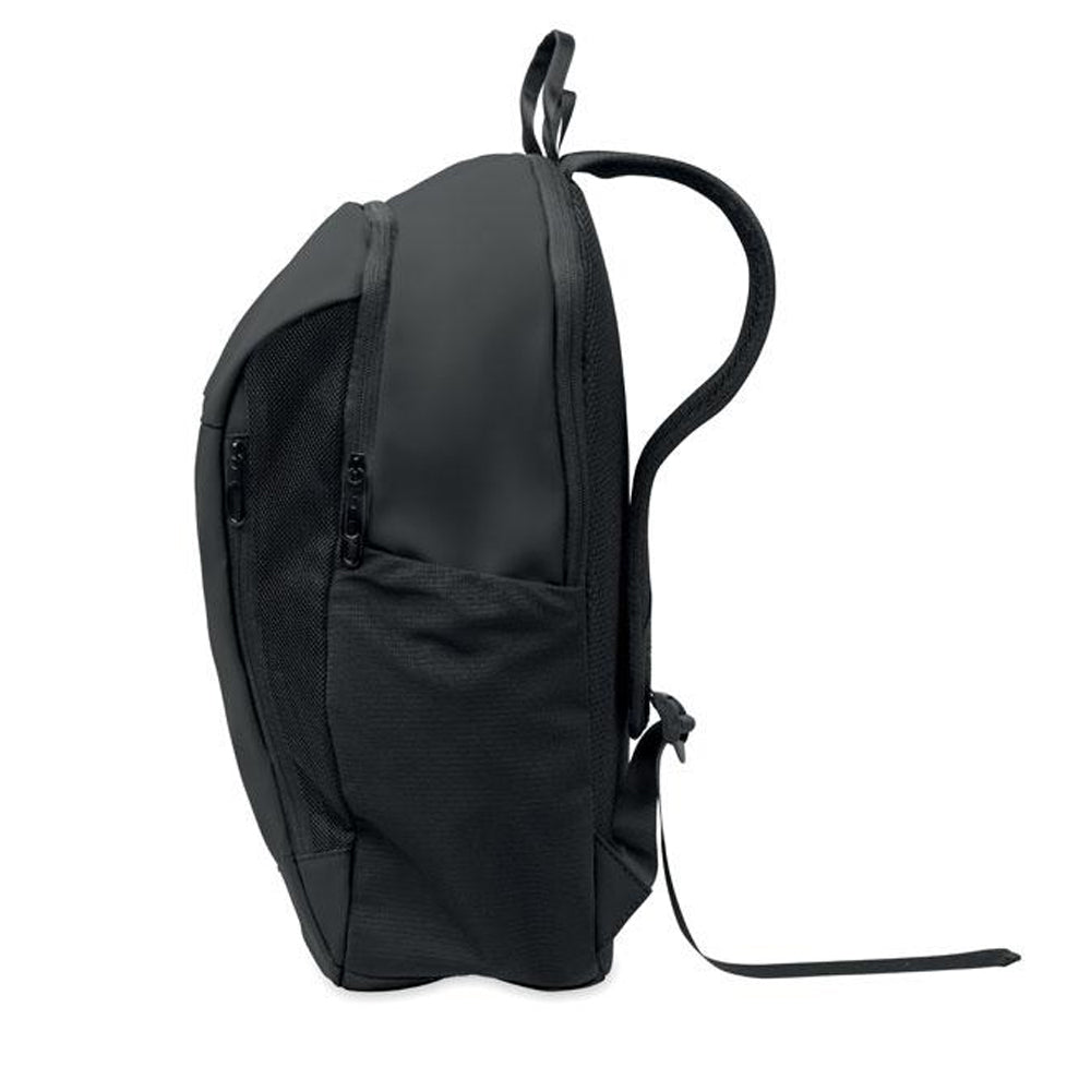 Black - Side - MidOcean Korovin PU Soft Laptop Backpack
