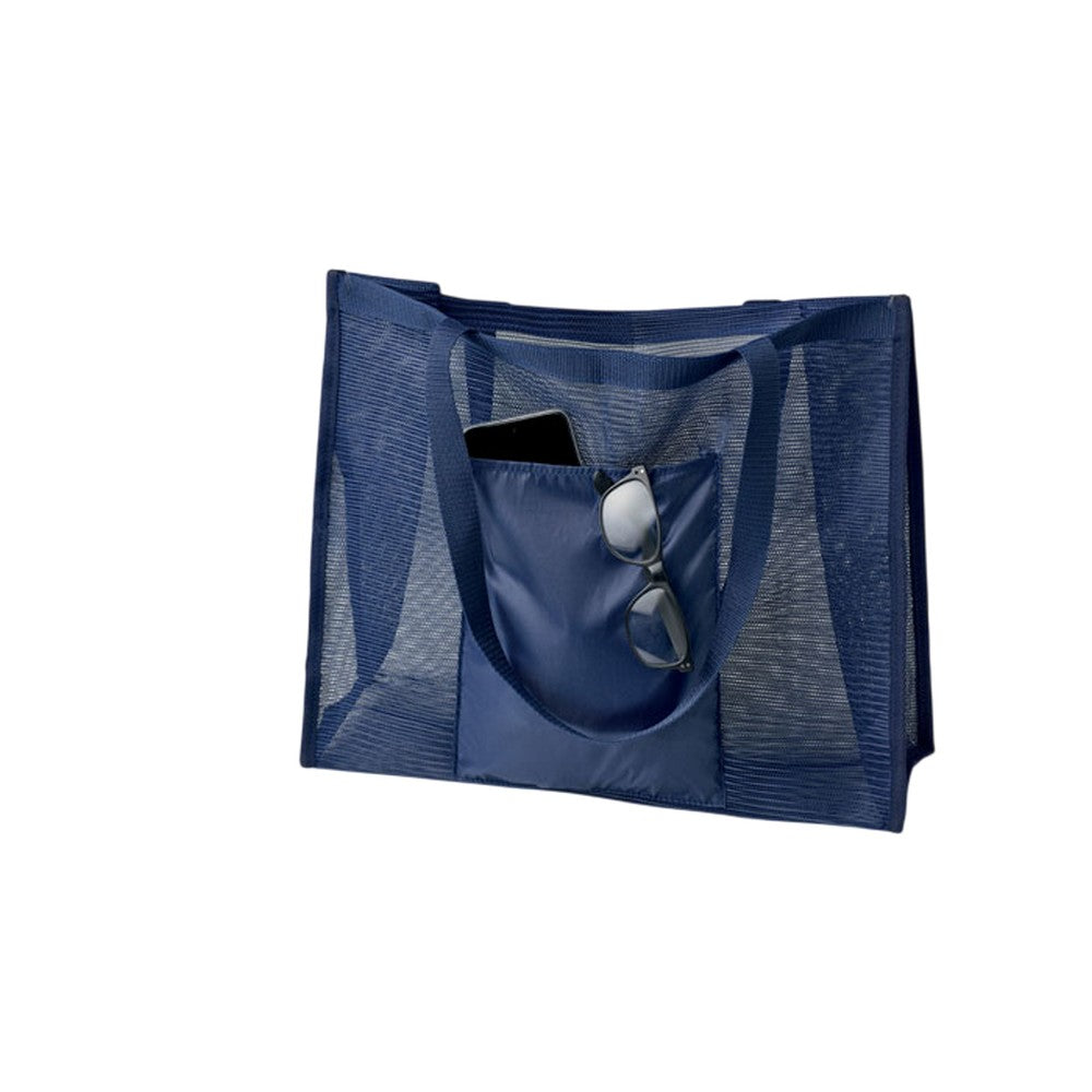 Blue - Lifestyle - MidOcean Limp RPET Mesh Tote Bag