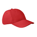Red - Front - MidOcean Basie 6 Panel Baseball Cap