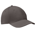 Stone Grey - Front - MidOcean Basie 6 Panel Baseball Cap