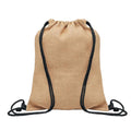 Black - Front - MidOcean Fukuro Jute Drawstring Bag