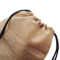 Black - Back - MidOcean Fukuro Jute Drawstring Bag