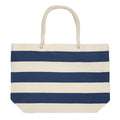 Blue - Back - MidOcean Heaven Stripe Cotton Beach Shopper Bag