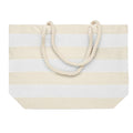 White - Side - MidOcean Heaven Stripe Cotton Beach Shopper Bag